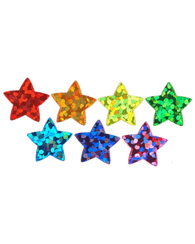 KM446: COLORFUL SPARKLE STARS (T46405)