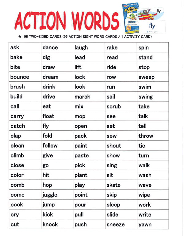 敵対工作員 CMR 英語版 4枚セット KM345: ACTION WORDS (T-53013)