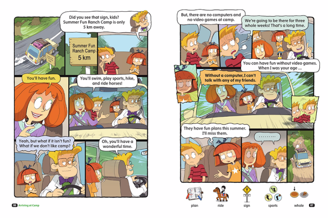 SCHOOL ADVENTURES 1-1: ARRIVING AT CAMP w/Audio