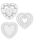 COLOR-ME HEARTS DESIGNER CUT-OUTS (5898)