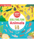 PLAY SMART STICKERS SEEK FIND FUN ANIMAL