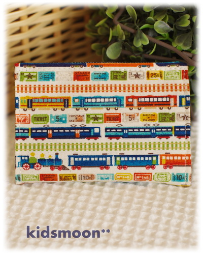 てづくり幼稚園グッズミニポケットティッシュカバー電車柄