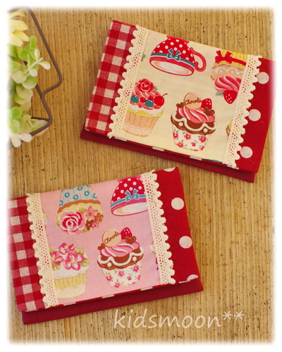 【スイーツ・カップケーキ】集金袋 献金入れ 小物入れ お便り入れ ロザリオ袋（サイズ変更料込み）