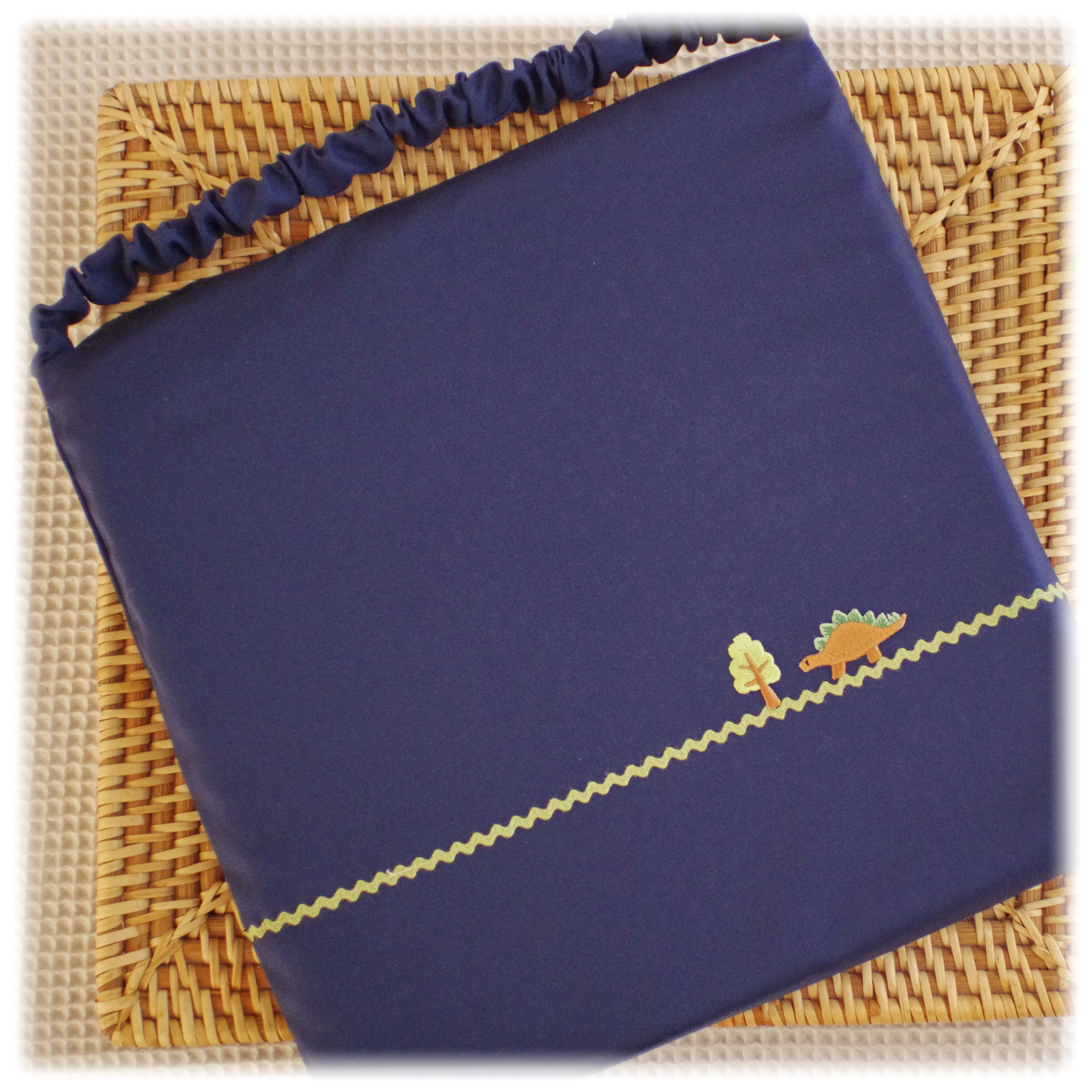 オーダーメイドのおしゃれかわいいお受験紺色ネイビーワンポイント