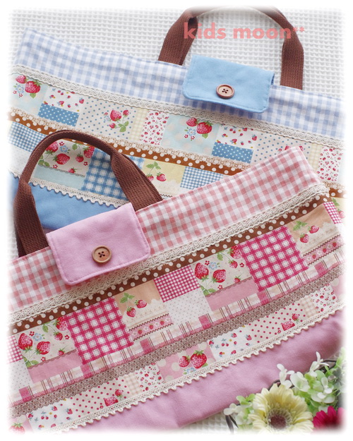 【スイートストロベリー】鍵盤ハーモニカバッグ ピアニカ入れ（サイズ変更料込み）