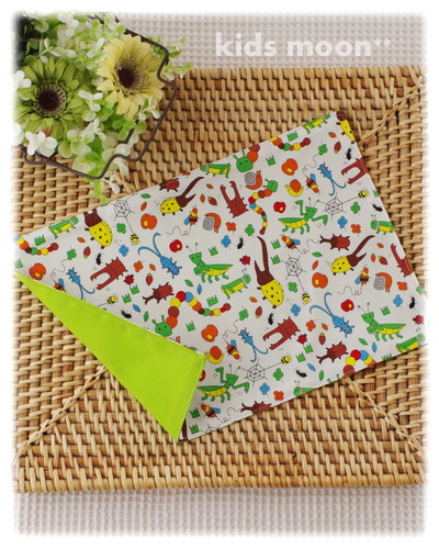 ハンドメイド オーダー 入園 入学 昆虫 ランチマット ◉ 魚竜(ネイビー) ◉ ランチョンマット サイズオーダー 幼稚園