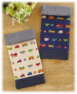 【はたらく車・キュート】集金袋 献金入れ 小物入れ お便り入れ ロザリオ袋（サイズ変更料込み）