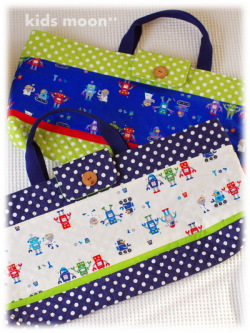 【ロボットとおちゃめな博士】鍵盤ハーモニカバッグ ピアニカ入れ（サイズ変更料込み）