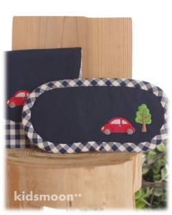 【シンプルな紺色無地にかっこいいワンポイントアップリケ】アイマスク 目かくし モンテッソーリ教育 調音 ソルフェージュ お受験