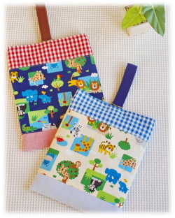 【アニマルパーク】上履き入れ シューズバッグ 上靴袋（サイズ変更料込み）