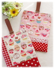 【スイーツ・カップケーキ】上履き入れ シューズバッグ 上靴袋（サイズ変更料込み）