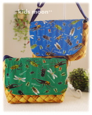 【昆虫図鑑】肩掛けかばん（サイズ変更料込み）