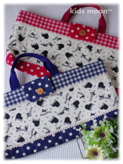 アウトレット【ねこちゃんとピアノ】鍵盤ハーモニカバッグ ピアニカ入れ 音楽袋