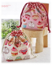 【スイーツ・カップケーキ】コップ袋 給食袋（サイズ変更料込み）