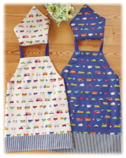 手作り幼稚園保育園小学校給食エプロン三角巾可愛いお洒落男の子用