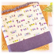 【ロボットくんの車工場】座布団カバー 防災頭巾入れ（サイズ変更料込み）