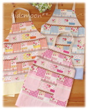 【スイートストロベリー】キッズエプロン＆三角巾セット