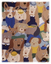 【わんわんがいっぱい】お昼寝布布団カバー（かけ布団カバー＋しき布団カバー）（サイズ変更料込み）