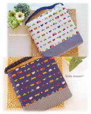 【はたらく車・キュート】座布団カバー 防災頭巾入れ（サイズ変更料込み）