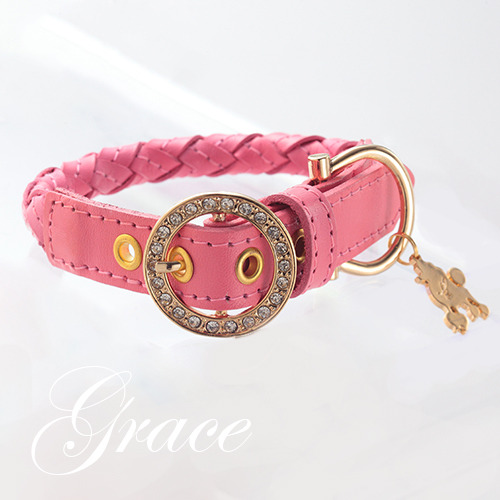 【アウトレット 50%OFF】【Grace】首輪 ピンク ML,L