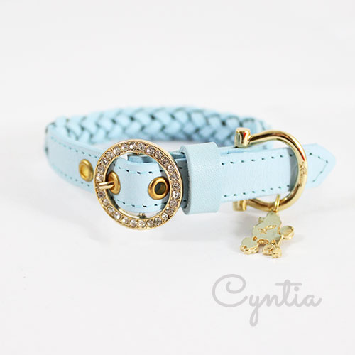 犬 首輪 リード Cyntia 2nd  ライトブルー
