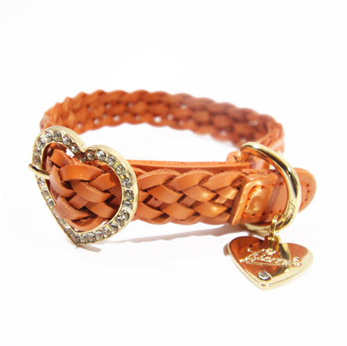 犬 首輪 かわいい ハート