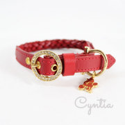 犬 首輪 リード Cyntia 2nd　レッド