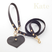 【Kate】リード ダークブラウン 首輪S,M用