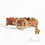 犬 首輪 ブラウン