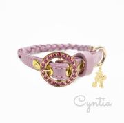 【Cyntia】首輪 ダスティピンク M STPK2（1センチ幅）