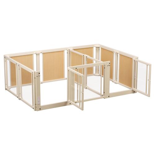 [セール][サークルプラスツードアF60XLpアクリル] ふたつのお部屋にふたつの扉 高さ60cm ペットサークル