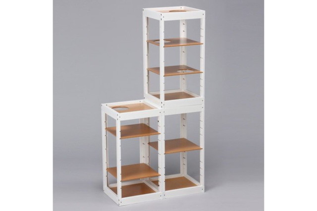 キャットタワーパレス3棟セットTY] しっかりとした作り 縦横に拡張