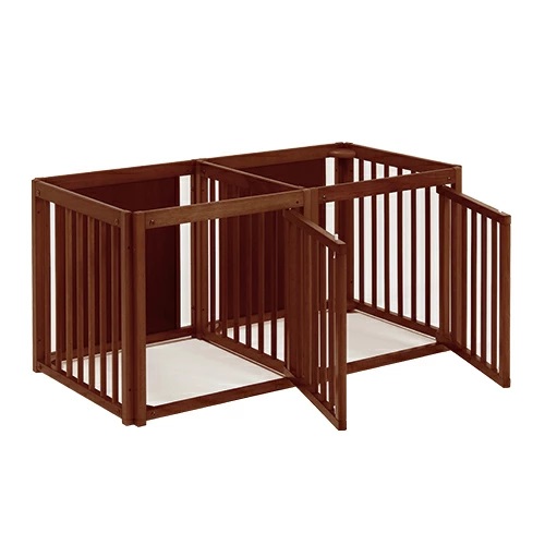 [多頭飼いサークル 60-66] ペット達にも専用のお部屋を 木製 犬用 ペットサークル