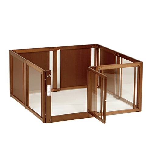 ペットサークル F60XLアクリル] 透明アクリル板で見通しが良い 小型犬