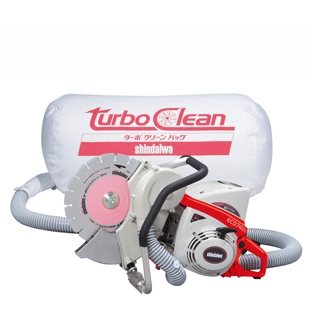 新ダイワ　集塵式エンジンカッタ―　ECD7412S-CD（ダイヤモンドブレード付）