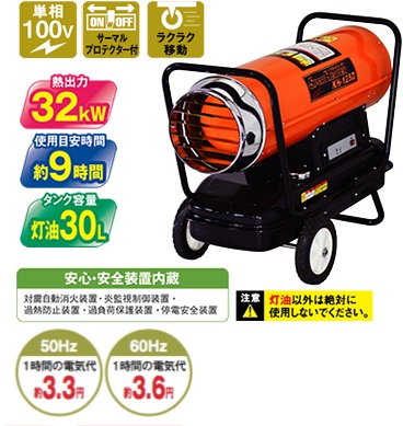 ナカトミ　スポットヒーター　KH-125D　代引不可　会社のみ、個人宅不可　在庫あり