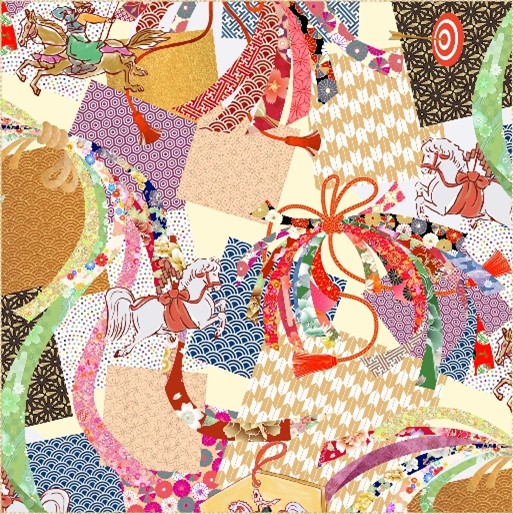 トレシーお年賀クロス 2026年午 和調 祈願成就 開運神馬柄 サイズ（大）[新着]