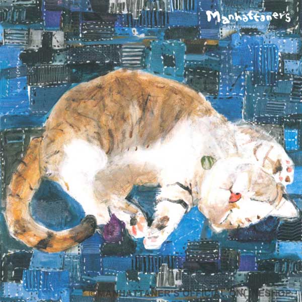 MAN‐36 ミケちゃんと藍染め刺し子[マンハッタナーズ MANHATTANER'S]