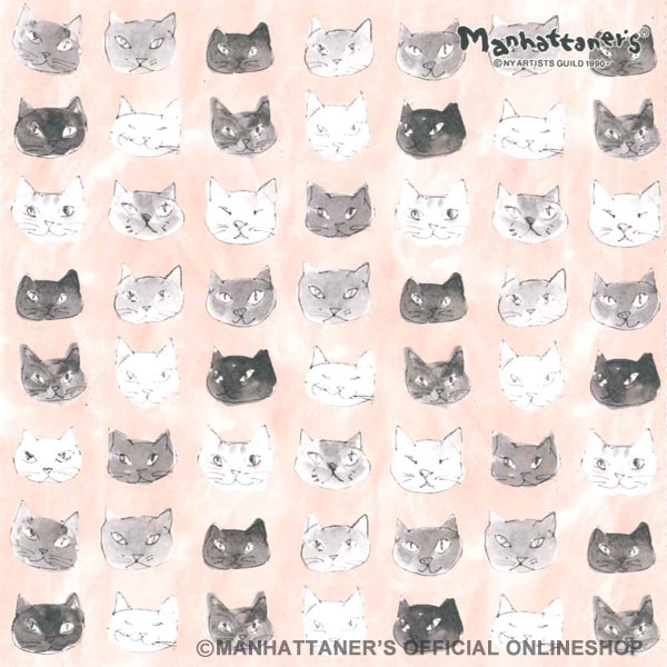 MAN‐37 マカロンピンクの猫顔[マンハッタナーズ MANHATTANER'S]