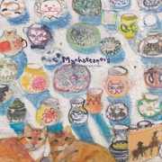 MAN‐28 フリヒリアナの白い輝きに憩う愛猫たち[マンハッタナーズ MANHATTANER'S]