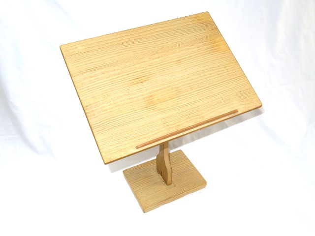 三味線用　桐製1本足見台　中古