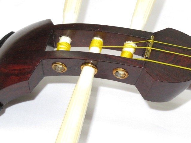 中古三味線　紅木　長唄