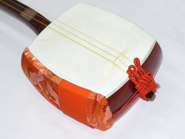 中古三味線　紅木　長唄