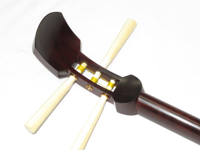 中古三味線　紅木　長唄