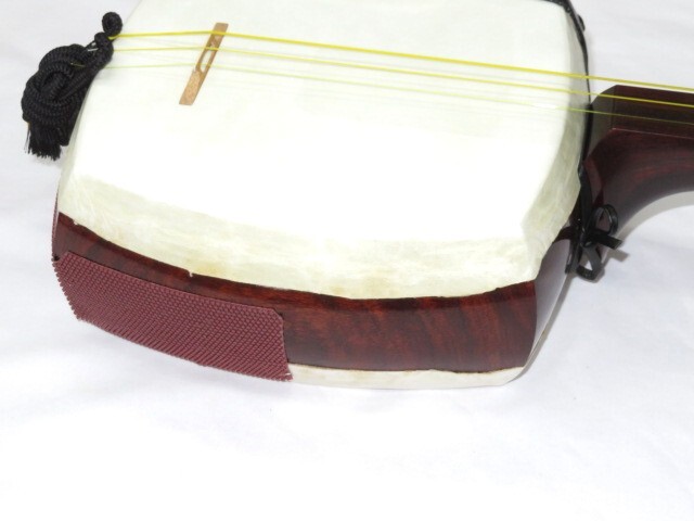 中古三味線　紅木　津軽
