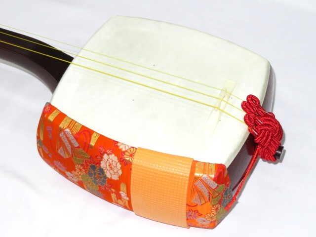 中古三味線　紅木　長唄