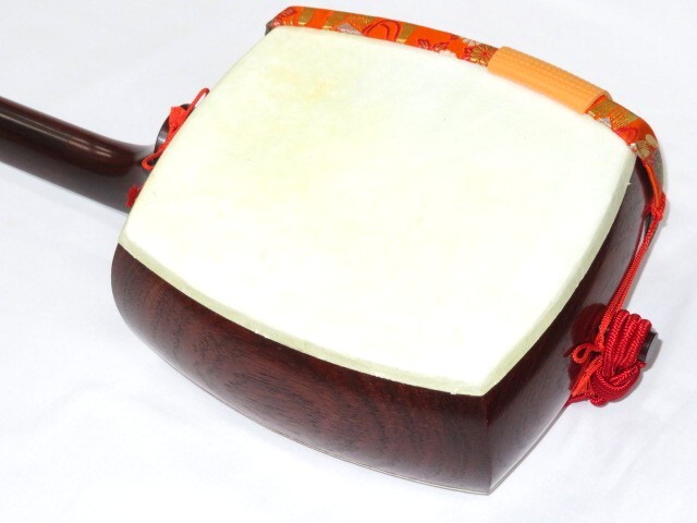 中古三味線　紅木　長唄