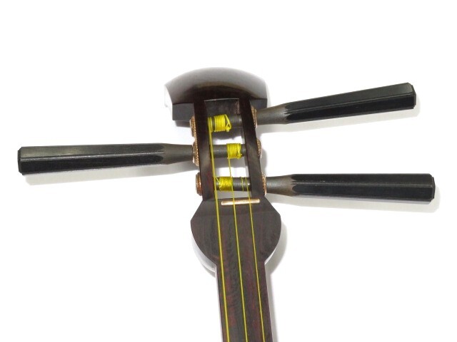 中古三味線　紅木　長唄