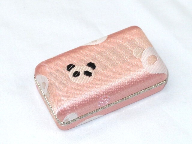 三味線・お琴兼用 琴爪入れ・三味線駒入れ 501 パンダ 印鑑ケース