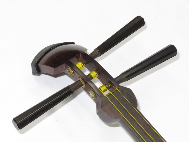 中古三味線　紅木　長唄